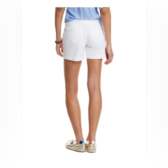 Vineyard Vines Women White Eyelet Shorts Plus 16 Old Money Country club Classic - Picture 2 of 16